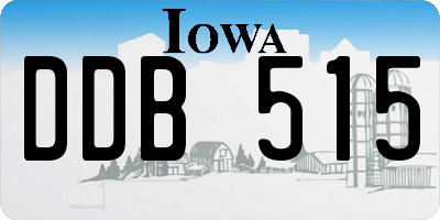 IA license plate DDB515