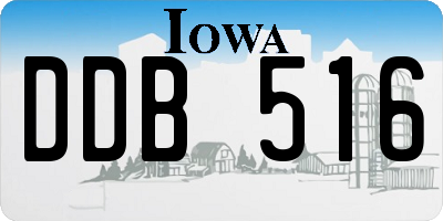 IA license plate DDB516