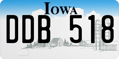 IA license plate DDB518