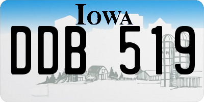 IA license plate DDB519