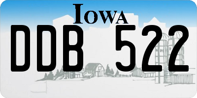IA license plate DDB522