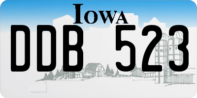 IA license plate DDB523