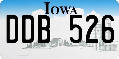 IA license plate DDB526