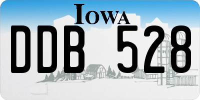 IA license plate DDB528