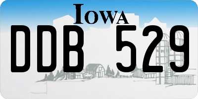 IA license plate DDB529