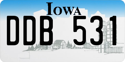 IA license plate DDB531