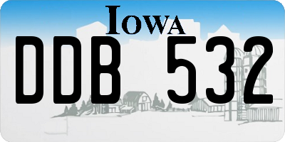 IA license plate DDB532