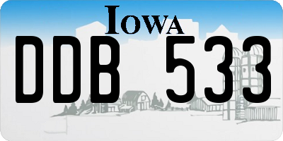 IA license plate DDB533