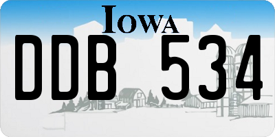IA license plate DDB534