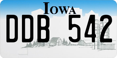 IA license plate DDB542
