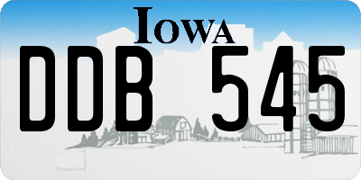 IA license plate DDB545