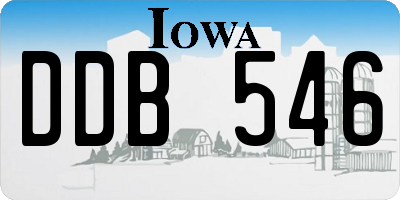 IA license plate DDB546