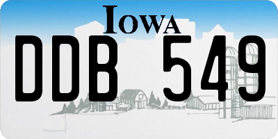 IA license plate DDB549