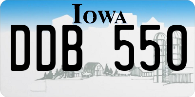 IA license plate DDB550