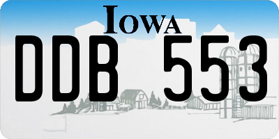 IA license plate DDB553