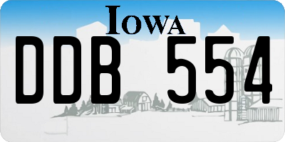 IA license plate DDB554