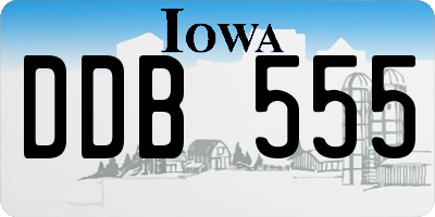 IA license plate DDB555