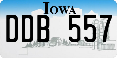 IA license plate DDB557