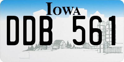 IA license plate DDB561