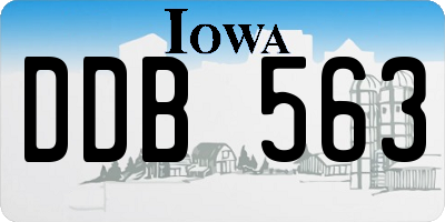 IA license plate DDB563