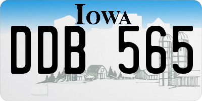 IA license plate DDB565