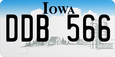 IA license plate DDB566