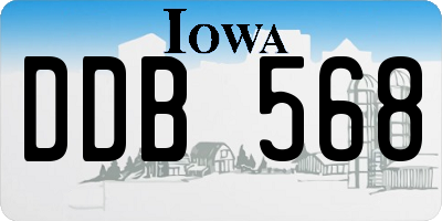 IA license plate DDB568