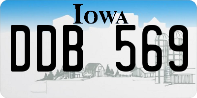 IA license plate DDB569