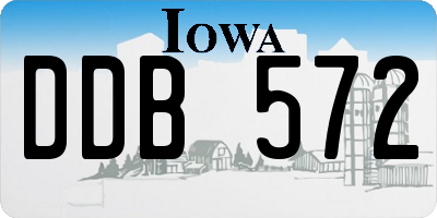 IA license plate DDB572