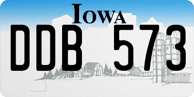 IA license plate DDB573
