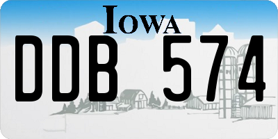 IA license plate DDB574