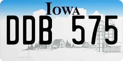 IA license plate DDB575