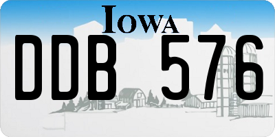 IA license plate DDB576
