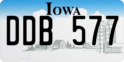 IA license plate DDB577
