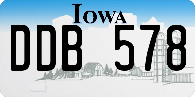 IA license plate DDB578