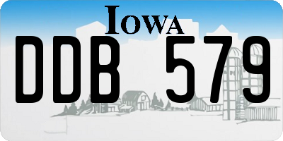 IA license plate DDB579