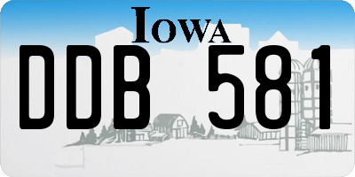 IA license plate DDB581