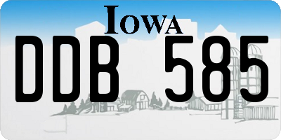 IA license plate DDB585