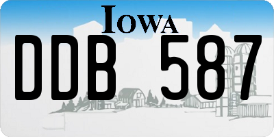 IA license plate DDB587