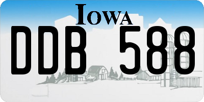 IA license plate DDB588