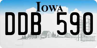 IA license plate DDB590