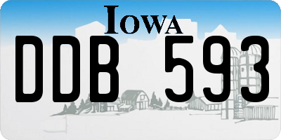 IA license plate DDB593