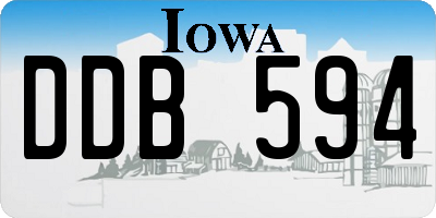 IA license plate DDB594