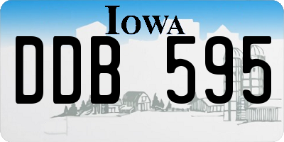 IA license plate DDB595