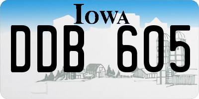 IA license plate DDB605