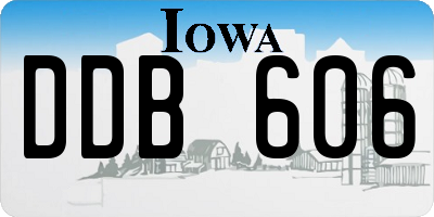 IA license plate DDB606