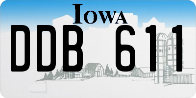 IA license plate DDB611