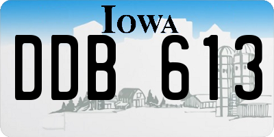 IA license plate DDB613