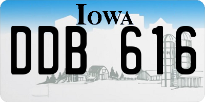 IA license plate DDB616