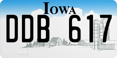 IA license plate DDB617